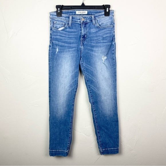 Flying Monkey Denim - Flying Monkey | Platinum Medium Wash Skinny Jeans Size 27